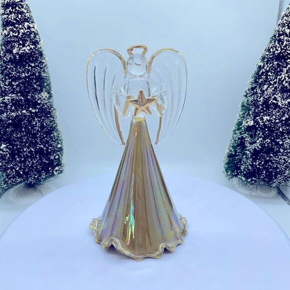 403 - GOLDEN GLASS ANGEL - Picture 2 of 4